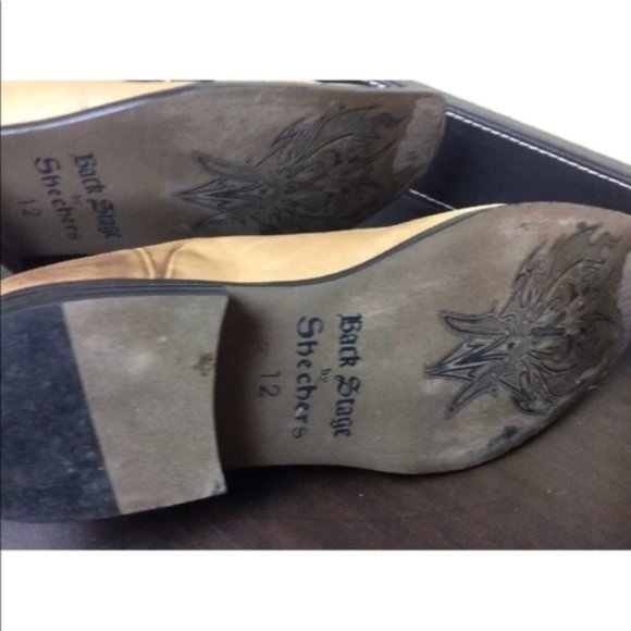 Cowboy Mules Skechers BackStage Brown Leather - Picture 7 of 13